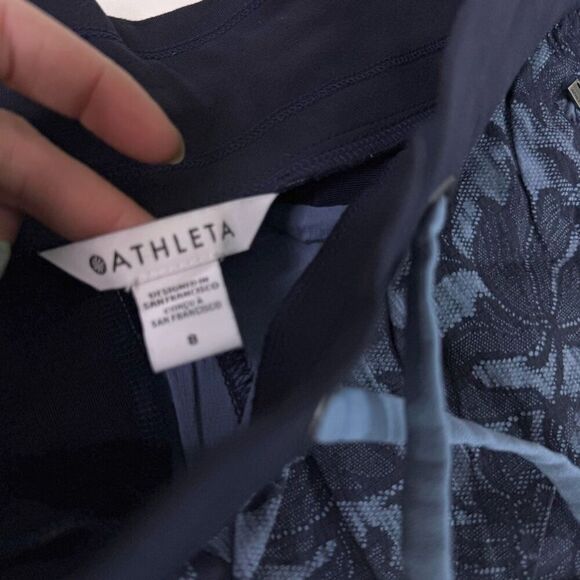 Athleta Pants Womens 8 Trekkie North Jogger Blue Zip Pockets Pull On Drawstring - Picture 3 of 12